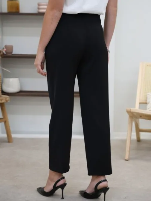 Clearance Juste Elles Pantalon Ornella Noir