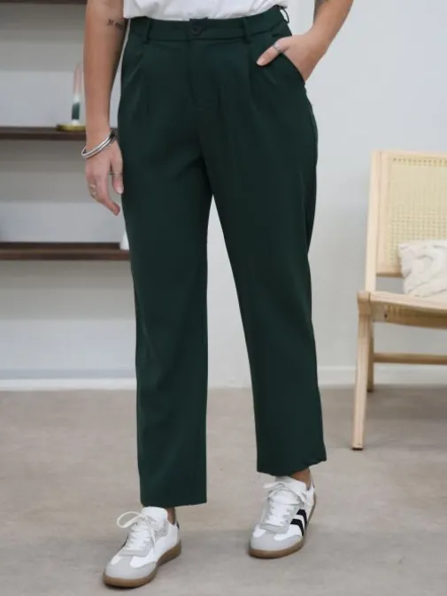 Best Juste Elles Pantalon Ornella Vert sapin