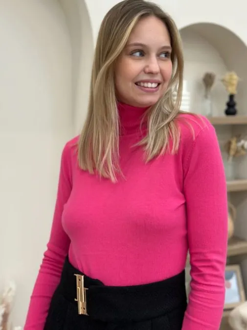 Flash Sale Juste Elles Pull Karolina Fuschia