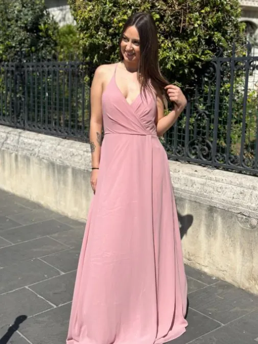 Best Sale Juste Elles Robe Amélia Vieux Rose