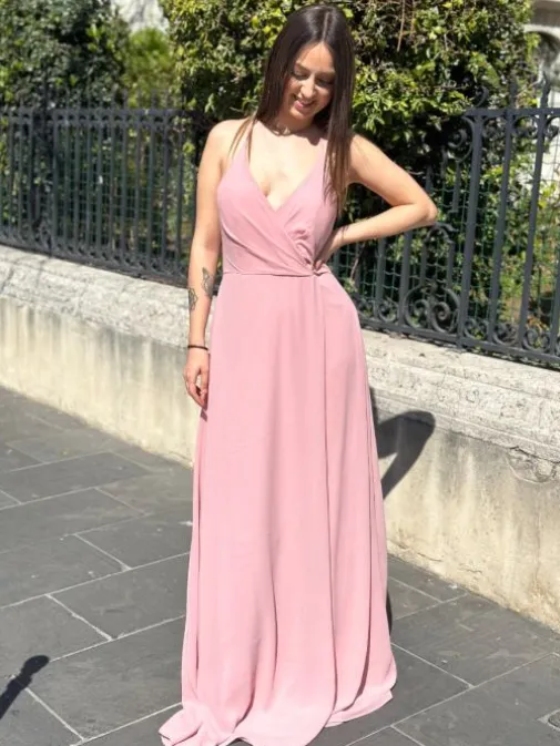 Best Sale Juste Elles Robe Amélia Vieux Rose