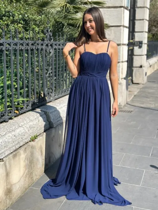 Online Juste Elles Robe Capucine Marine