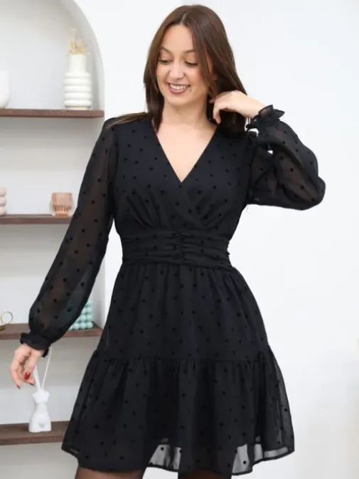 New Juste Elles Robe courte Alina Noir