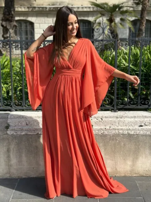 Store Juste Elles Robe Lise Terracotta