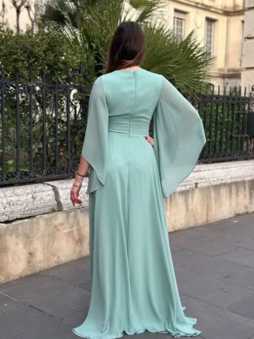 Cheap Juste Elles Robe Lise Vert sauge