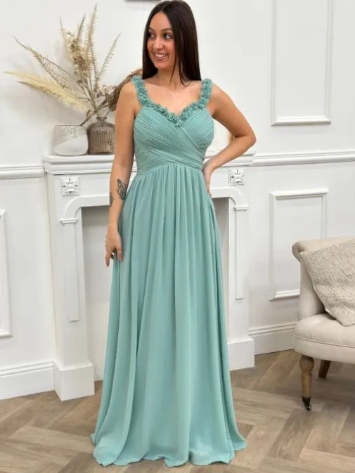 Flash Sale Juste Elles Robe longue Anaïs Vert Sauge