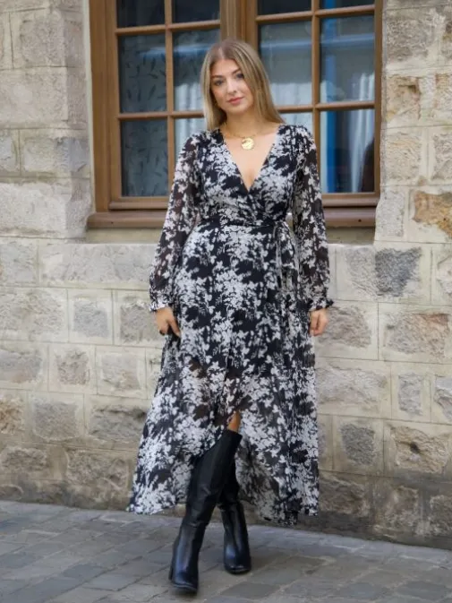 Flash Sale Juste Elles Robe longue Charlie Noir