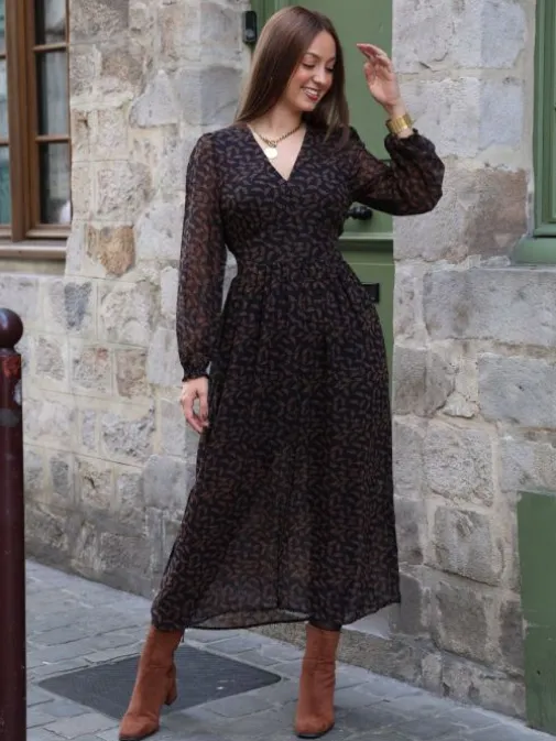 Fashion Juste Elles Robe longue Diane Marine