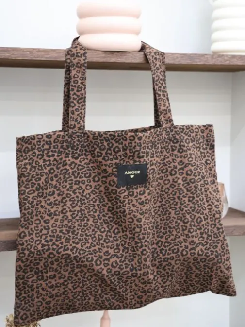 Clearance Juste Elles Tote Bag Mona Chocolat