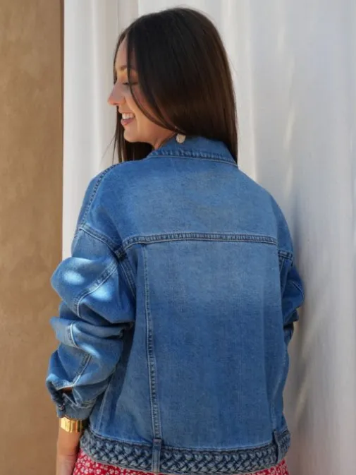 Online Juste Elles Veste Amandine Bleu Jeans