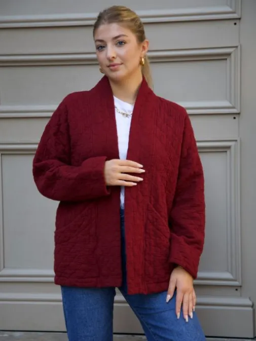 Flash Sale Juste Elles Veste Delia Bordeaux