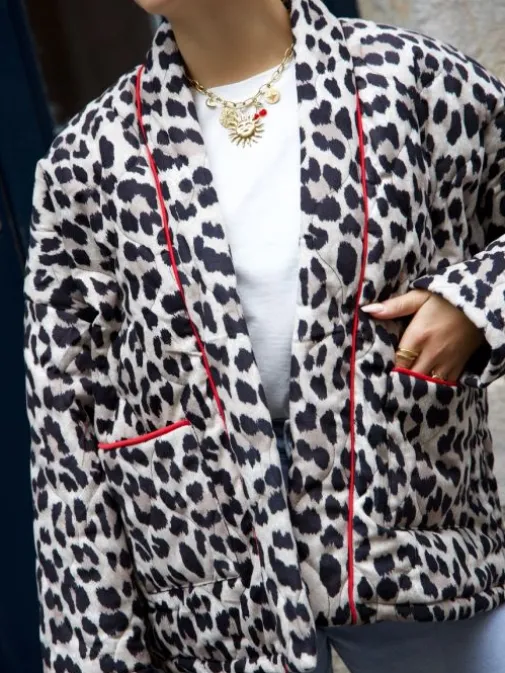 Fashion Juste Elles Veste Ortence Leopard